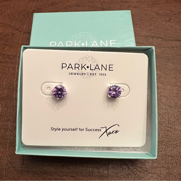 Park Lane Jewelry - Park Lane Impression Stud Earrings in Violet | 3 Carat CZ | Pierced